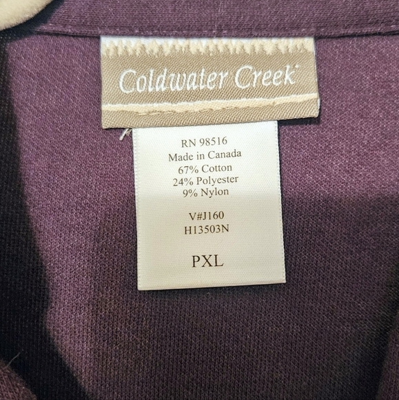 #071 COLDWATER CREEK- PURPLE PASSION 2 PC JACKET & SKIRT SET- SIZE: PXL - Picture 3 of 7